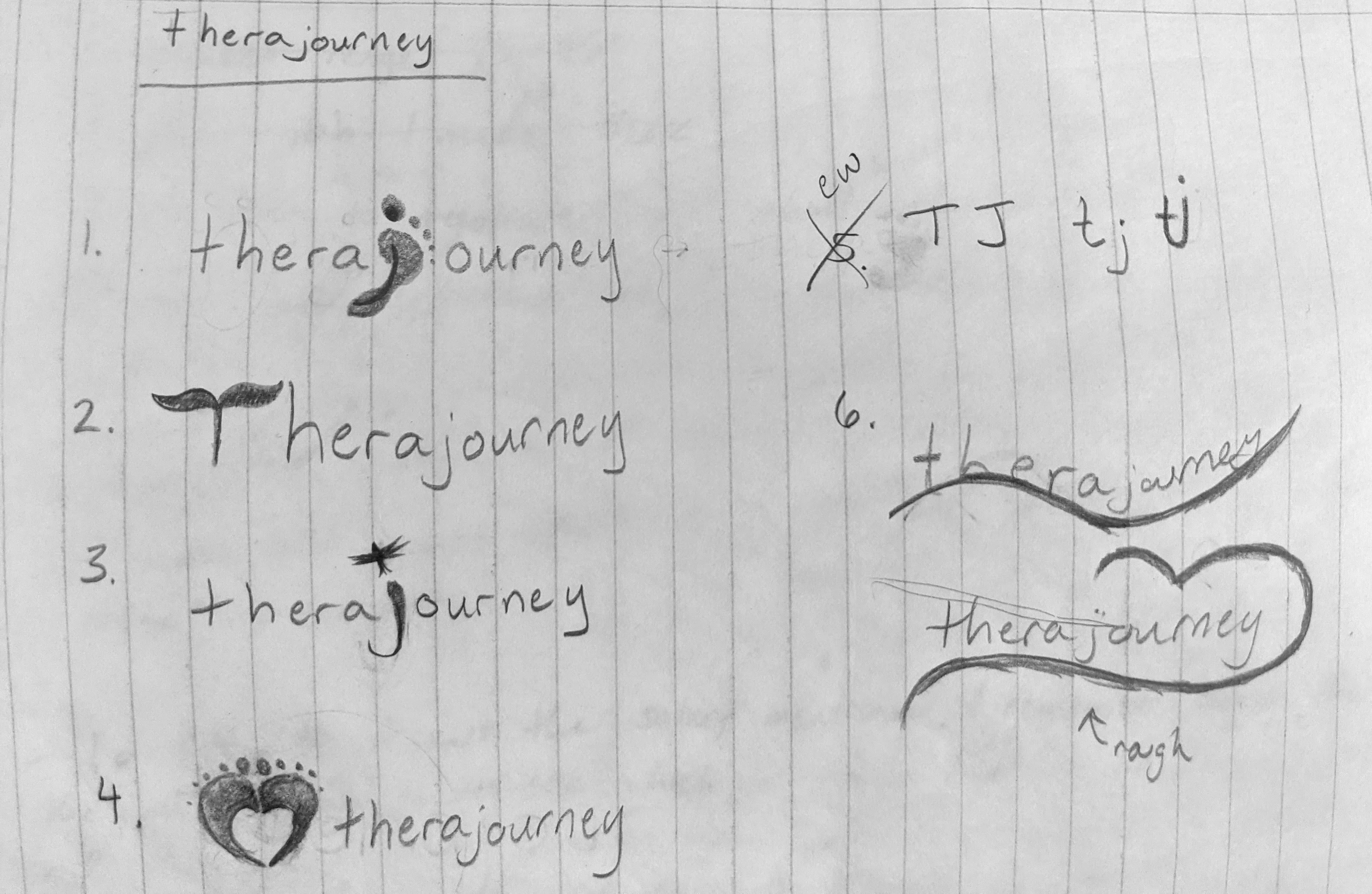 therajourney logo drafts