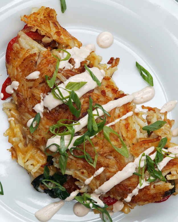 Stuffed Hash Brown Omelette