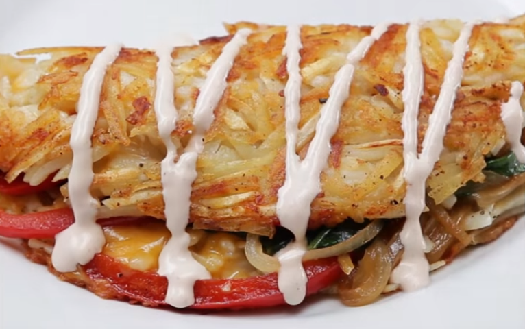 Stuffed Hash Brown Omelette