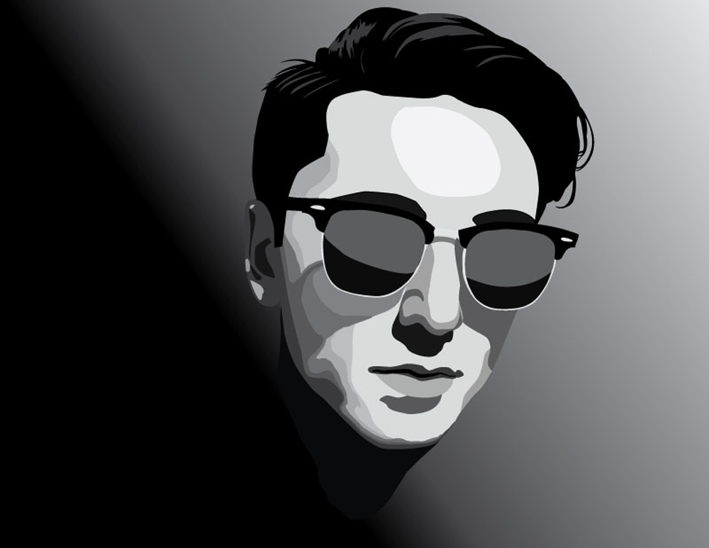 vector art sunglasses portrait