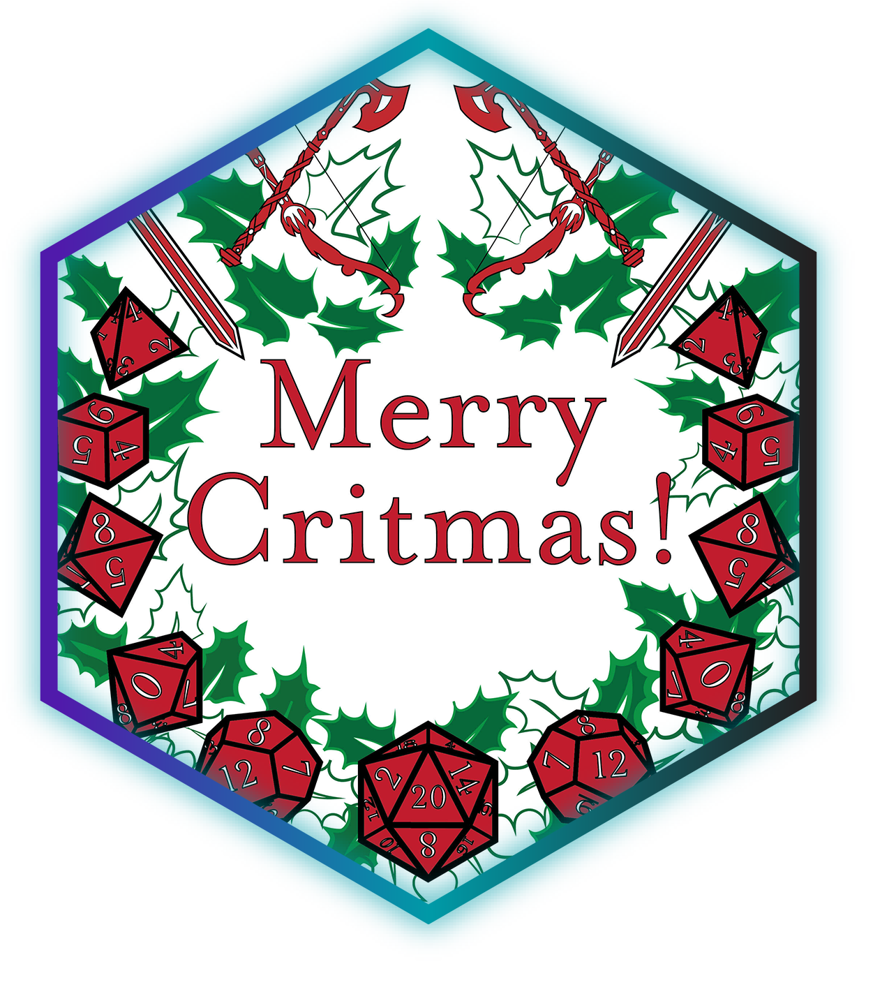 Merry Crit-mas Dungeons and Dragons christmas card