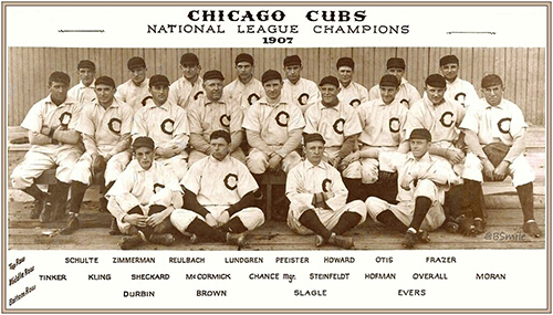 1907 World Series Champions Chicago Cubs