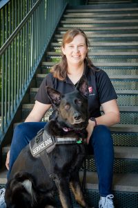 Photo of Katya Farinsky and Service Dog Lanie
