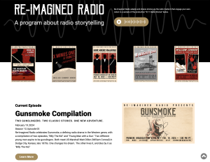 A screen capture of Re-imagined Radio's website circa 2024