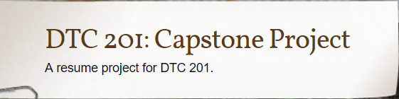DTC201 capstone