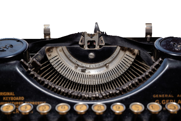 Top view of a typewriter