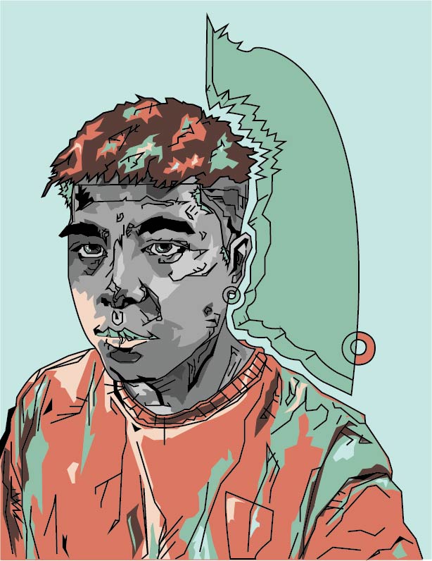 Self portrait in Adobe Illustrator