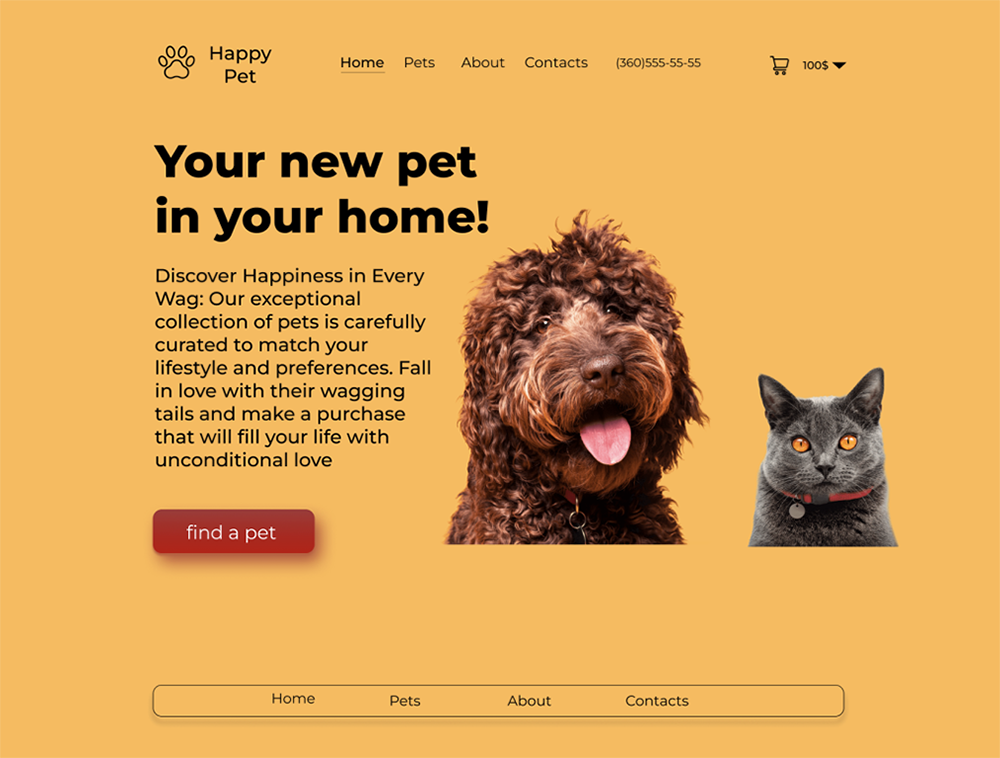 Pet Website Design