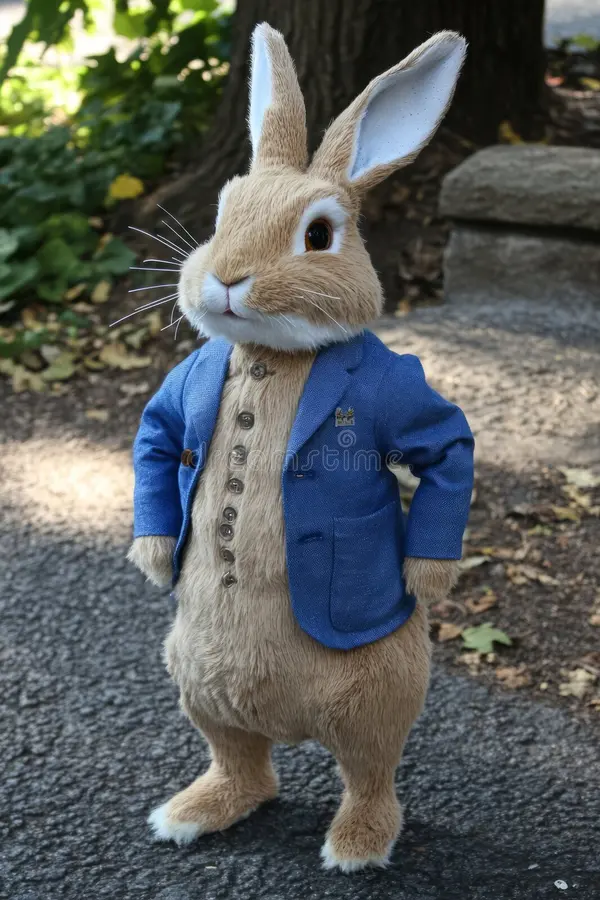 Peter Rabbit and his blue jacket