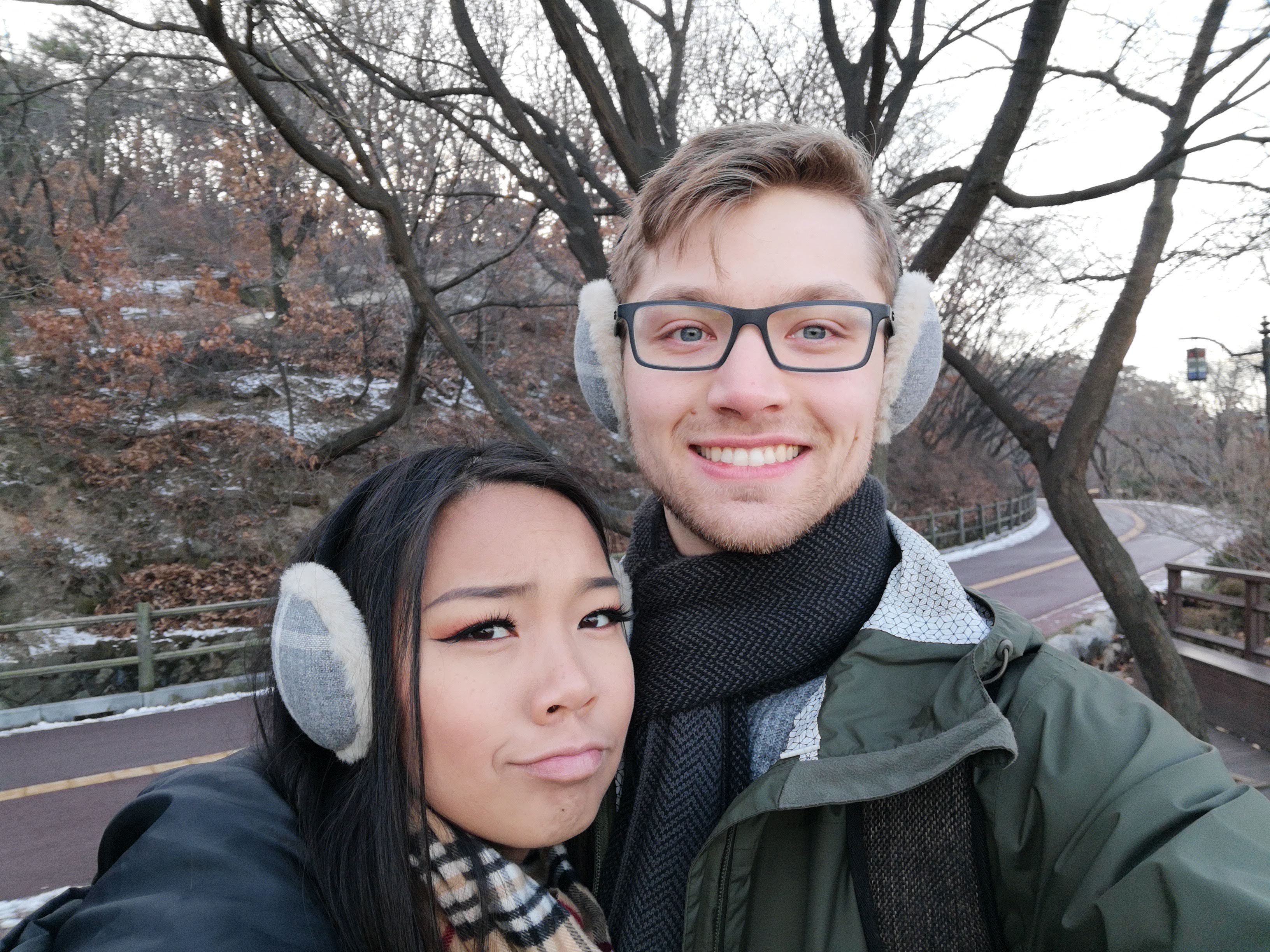 Kellen and I hiking Namsan mountain