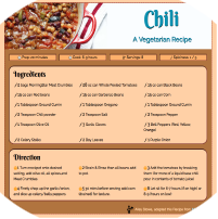 Screenshot of chili webpage