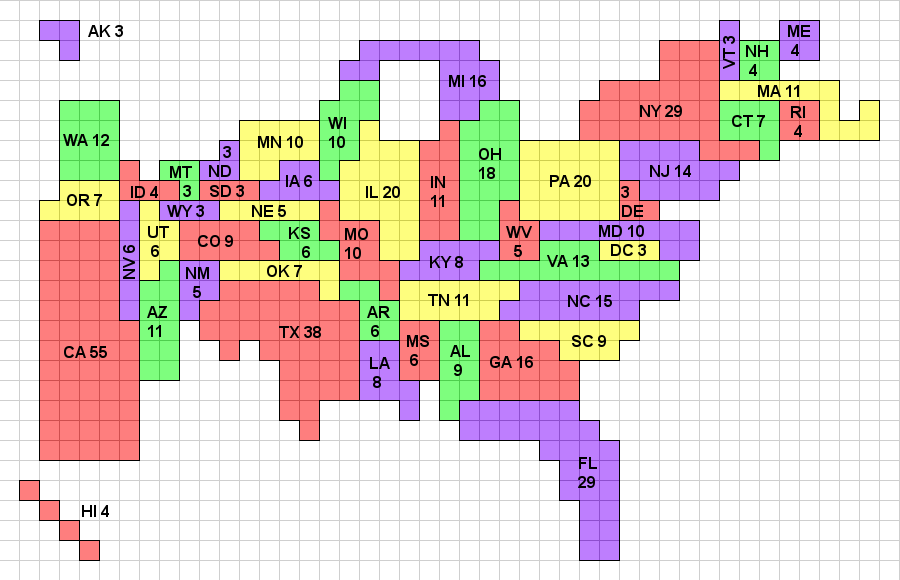 Elctoral college map
