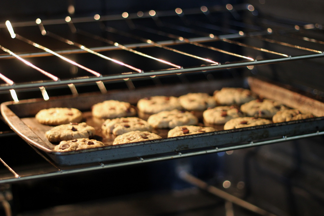 cookies in the oven