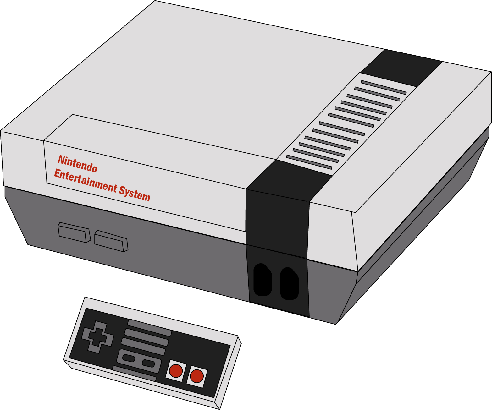 A Nintendo Entertainment System, also known as an NES