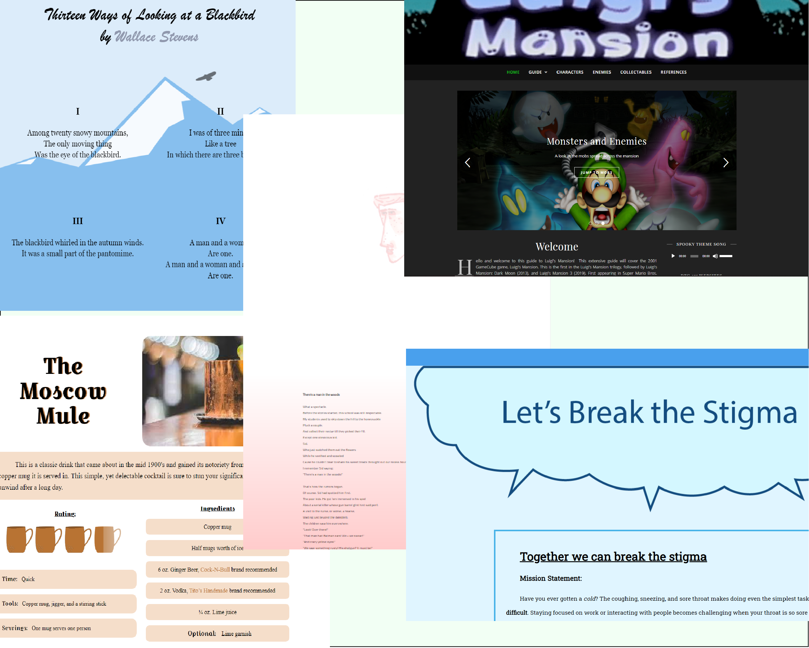 A small collection of website works from over the years.