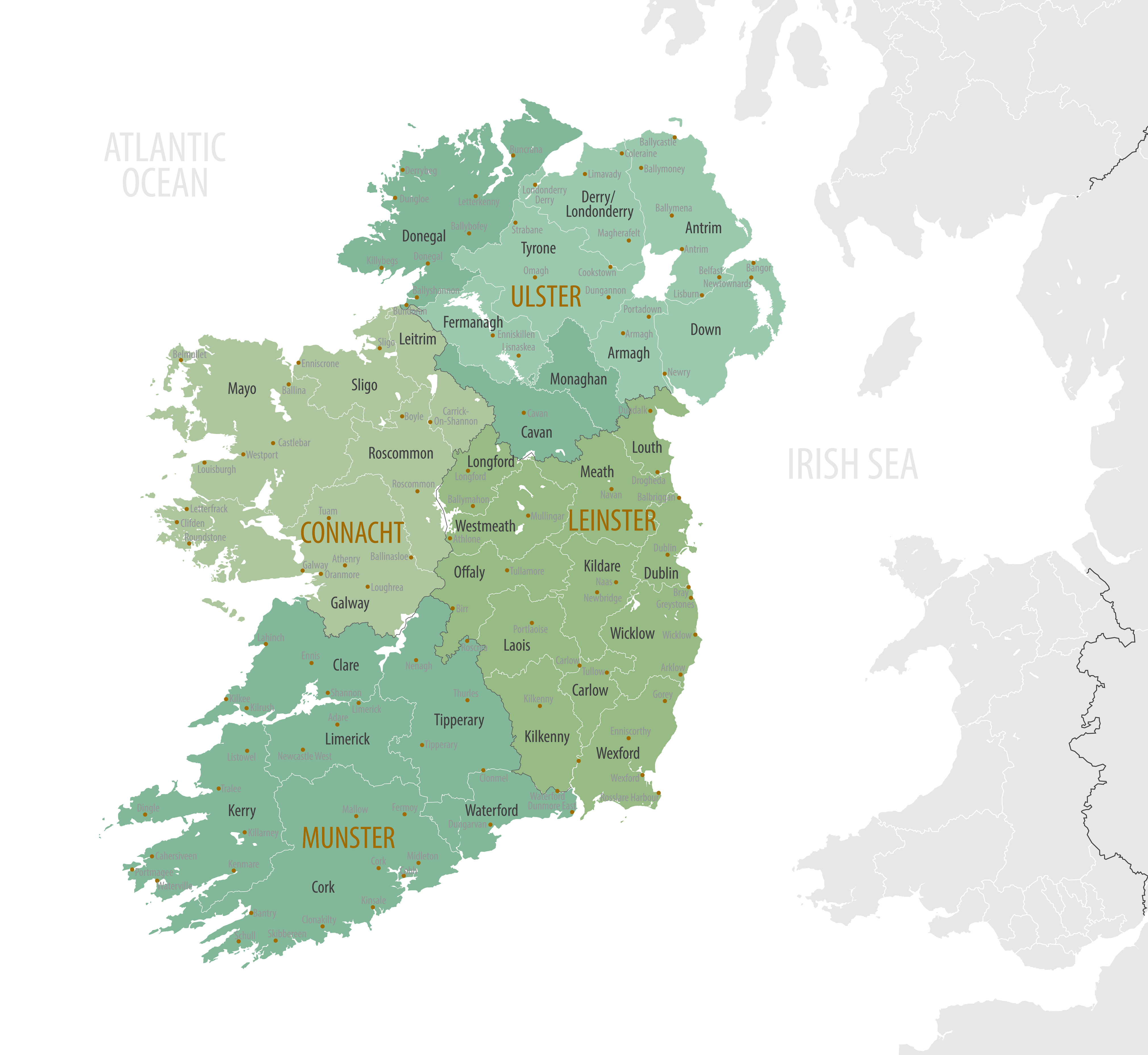 Map of Ireland