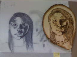 Self Portrait on Wood