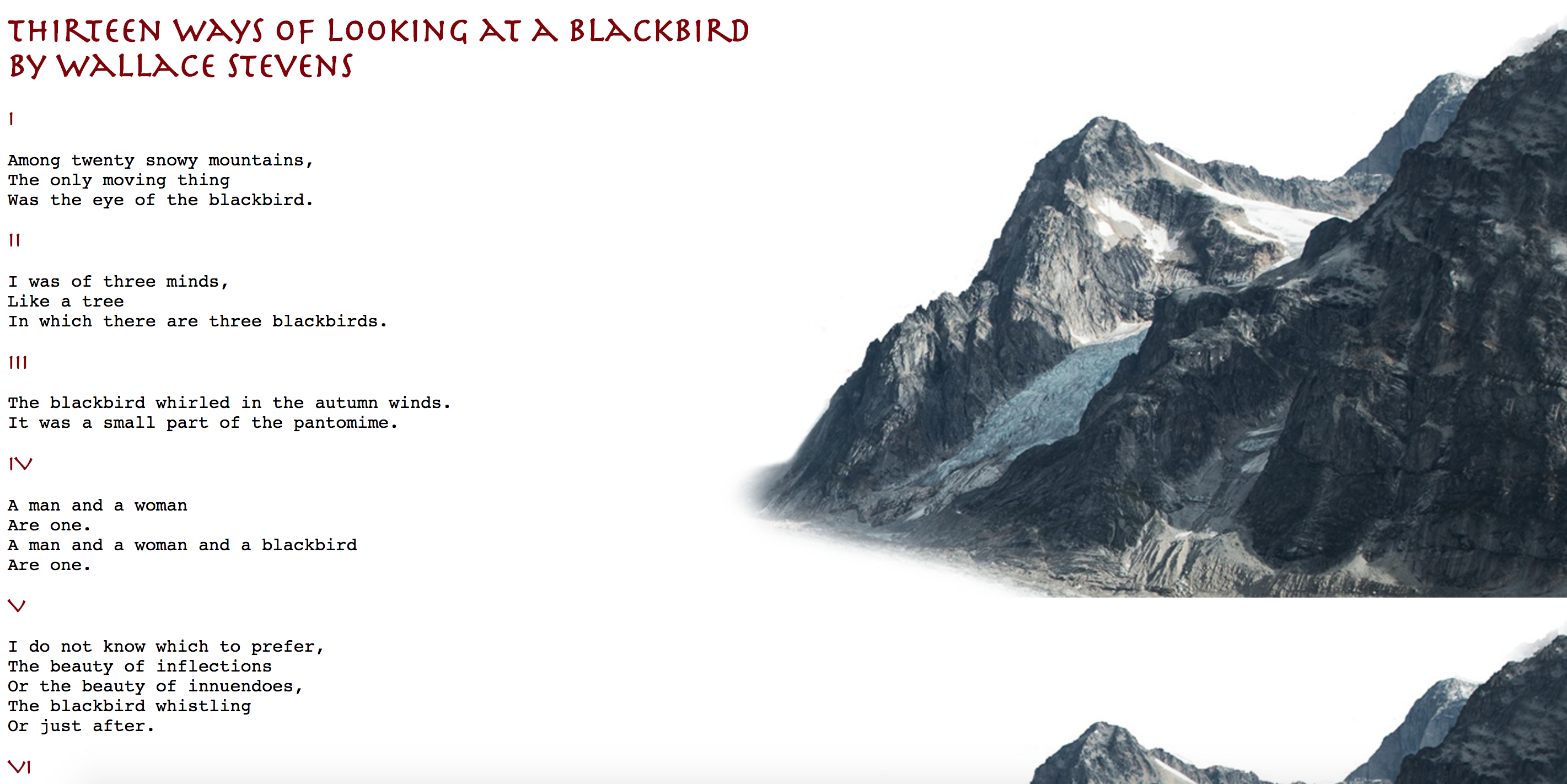 Image of my Blackbird website