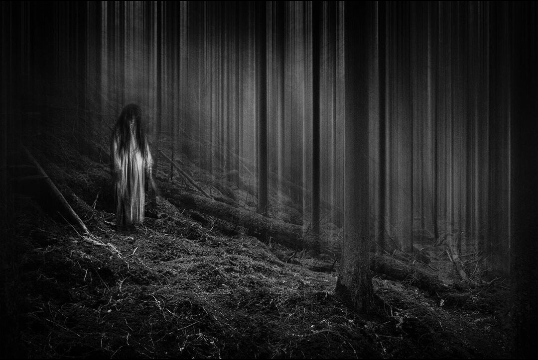 Woman in the woods