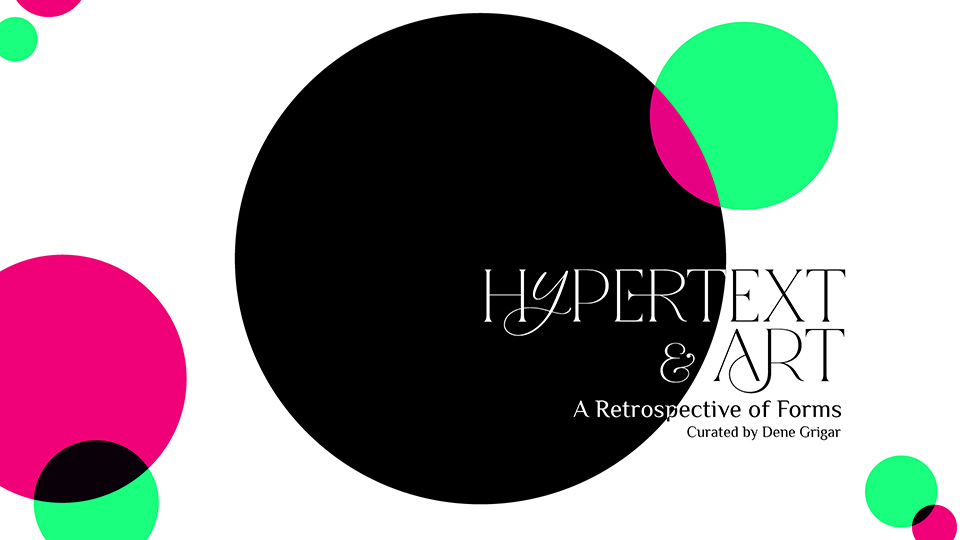 Landing page of Hypertext & Art digital exhibition space