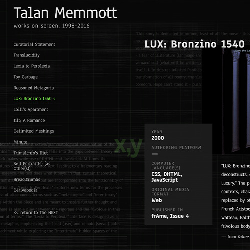 Talan Memmott: Works on Screen exhibition in The NEXT
