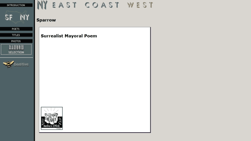 gallery image of Surrealist Mayoral Poem