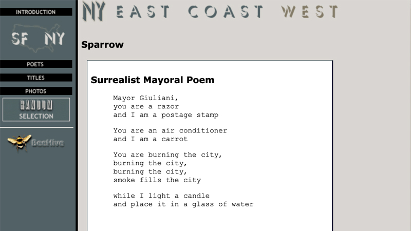 gallery image of Surrealist Mayoral Poem