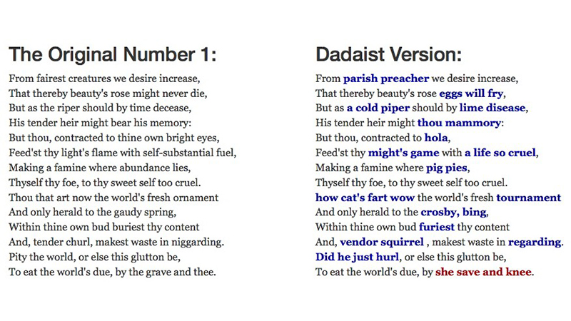 gallery image of iLib Shakespeare (a perturbed sonnet project)
