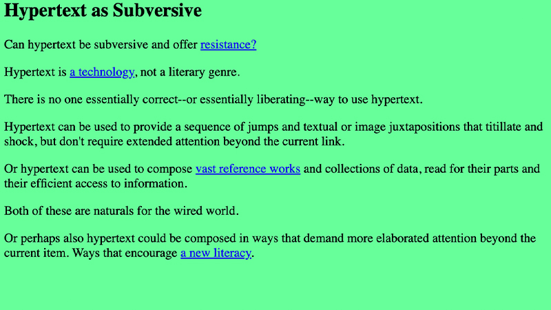 gallery image of Hypertext as Resistance