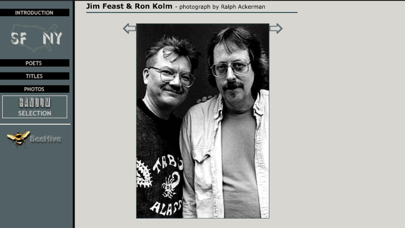 gallery image of Photo Essay, NY/SF Poetry Collection