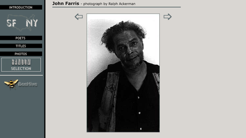 gallery image of Photo Essay, NY/SF Poetry Collection