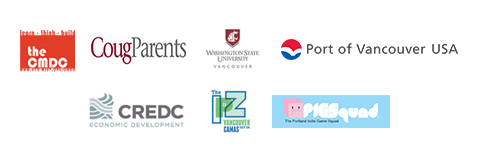 CMDC, Coug Parents, Washington State University Vancouver, Port of Vancouver, Columbia River Education Development Council,
		The Innovation Partnership Zone, Portland Indie Game Squad