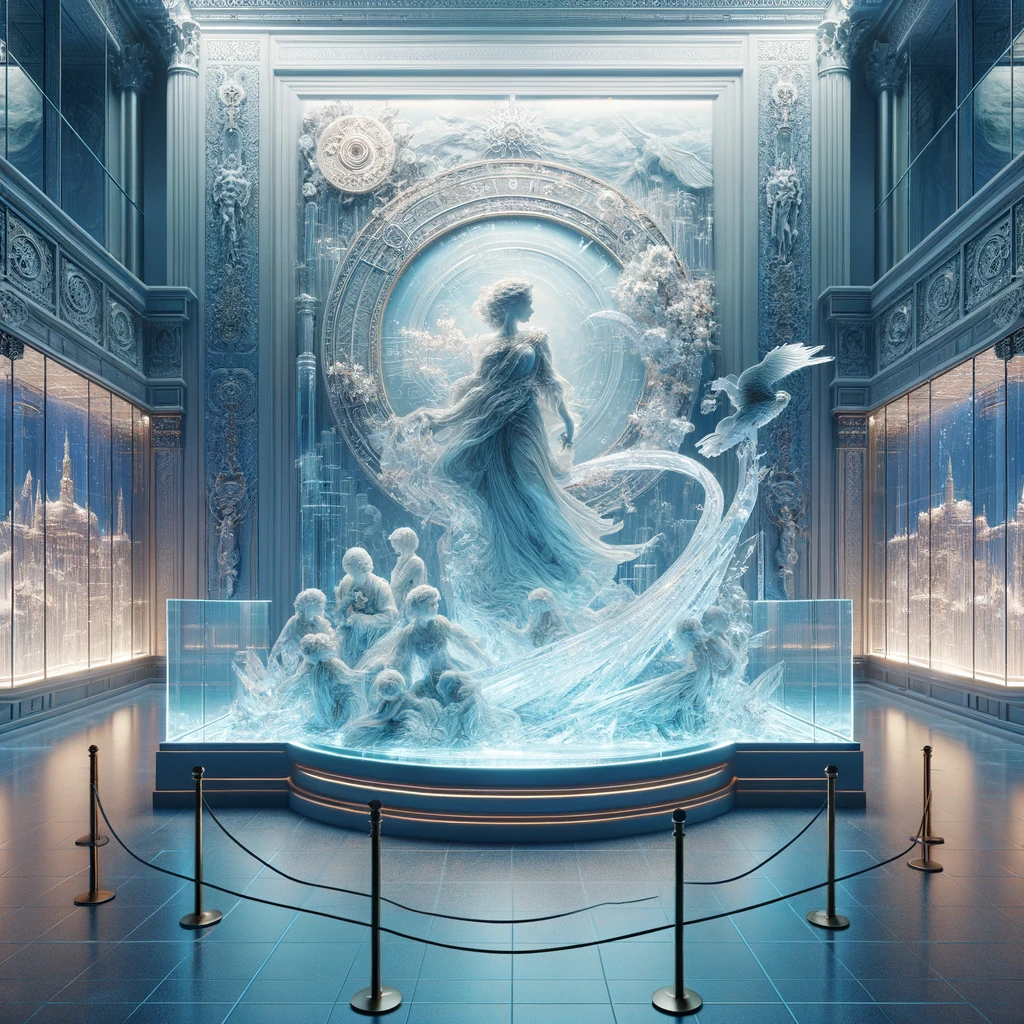 snow castle in museum