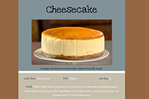 A screenshot of my recipe site