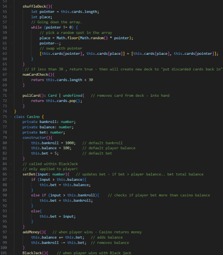 code for blackjack