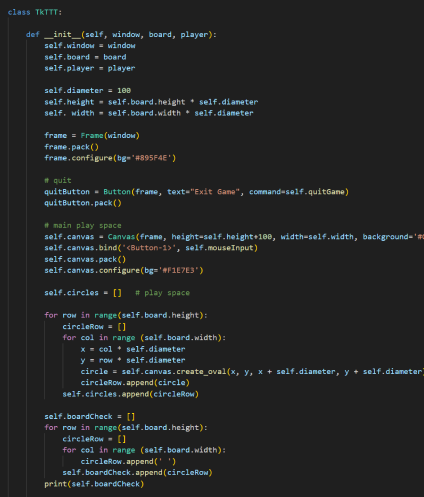 code for connect4