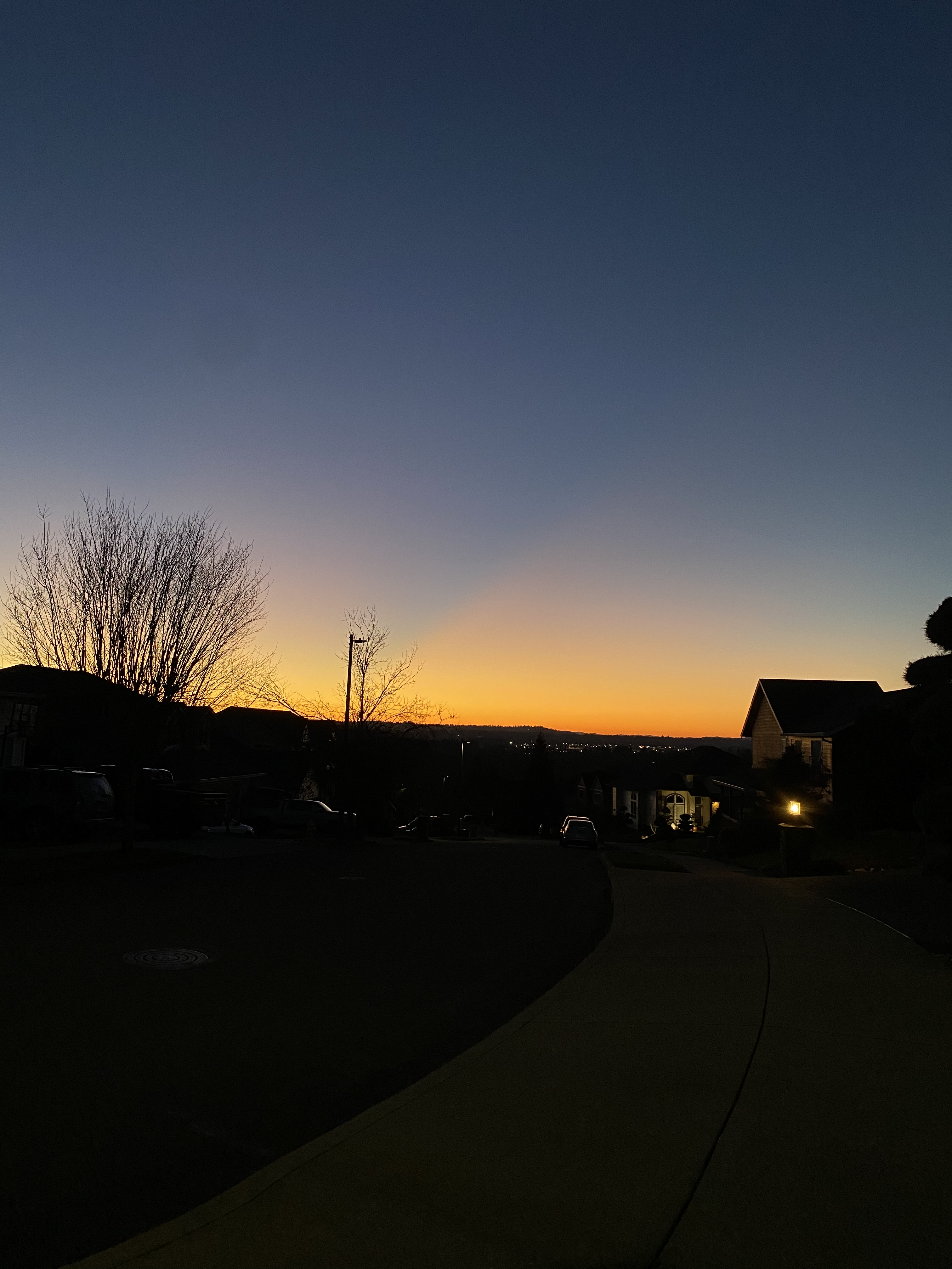 A street at dusk