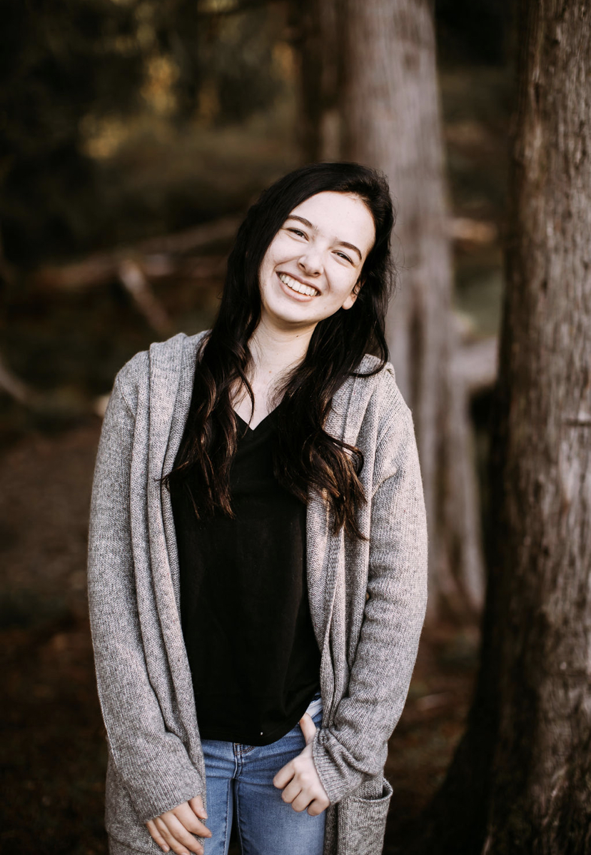 A photo of me, Hailey, who is a young woman with dark hair and pale skin