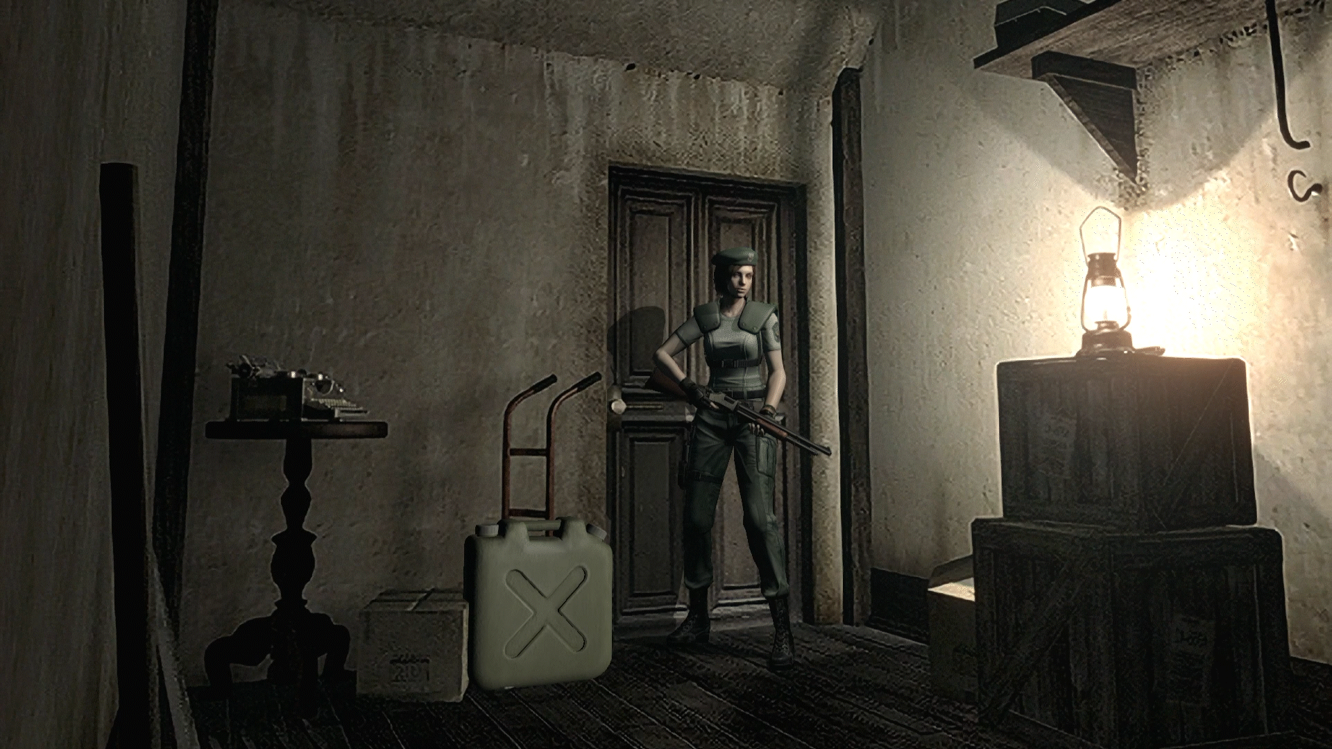 Jill in a safe room
