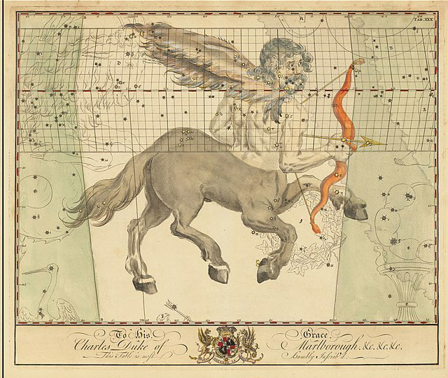 Illustration of Sagittarius constellation