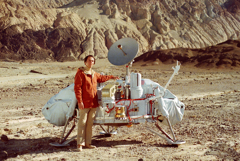 carl sagan with lander