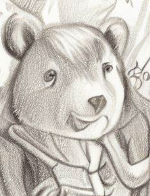 Pencil sketch of an anthropomorphic mouse