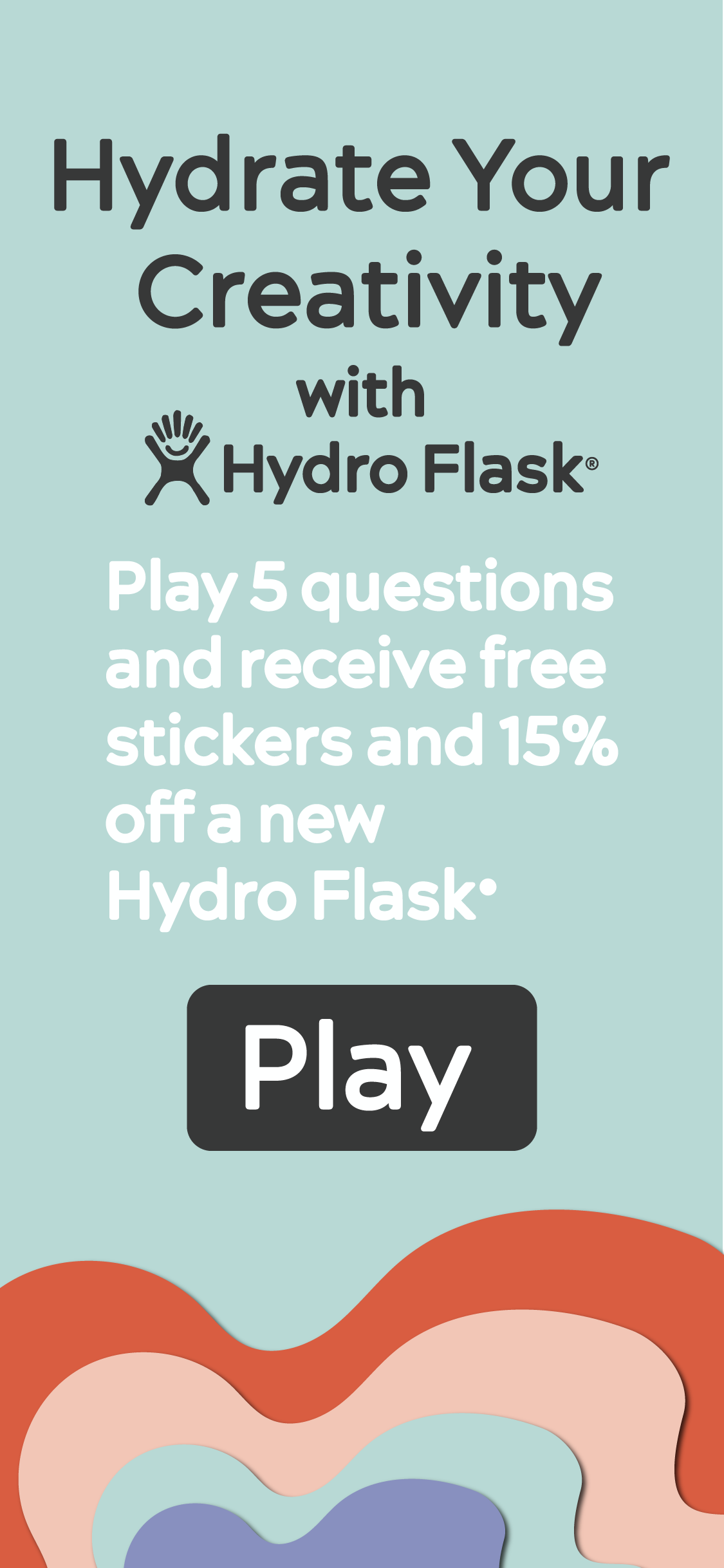 blue interactive ad that asks users to play a game