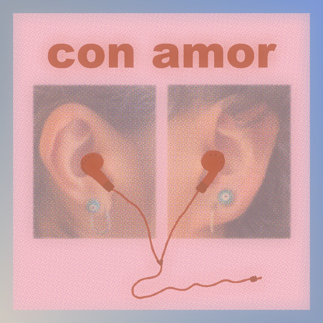 two ears with earbuds