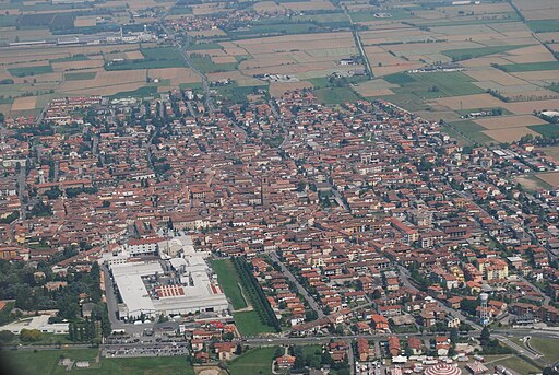 The town of Caravaggio in Bombardy, Italy