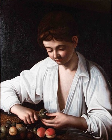Boy Peeling Fruits