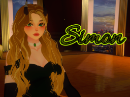 Avatar with green dress and green eyes