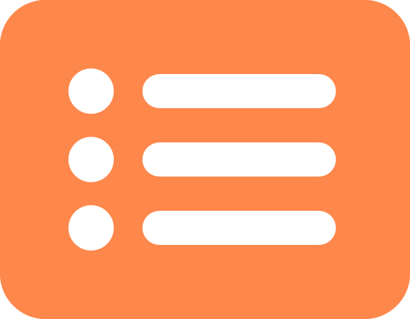 Icon representing a data list