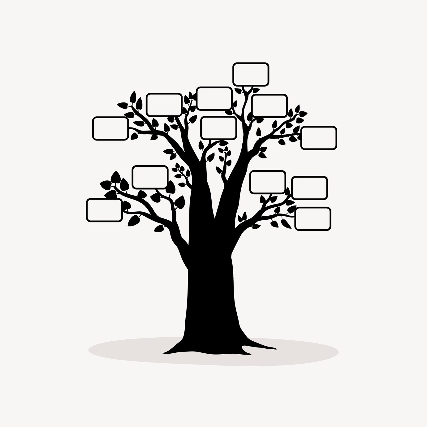Hierarchical tree structure graphic