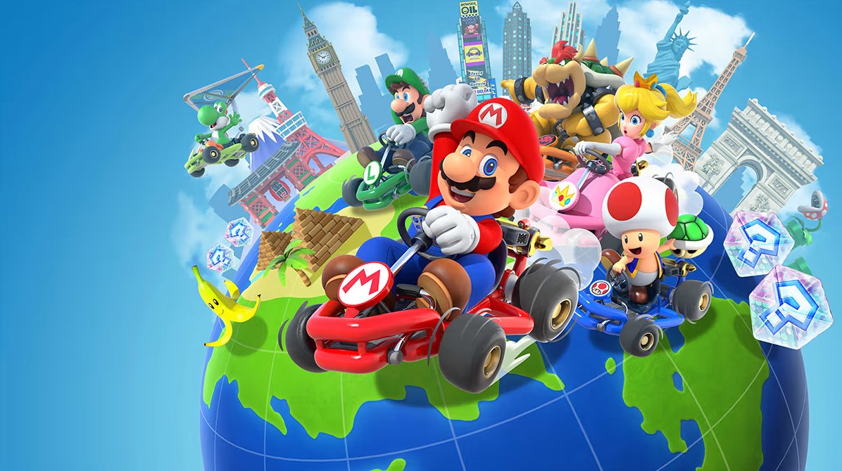 Promotional art for Mario Kart Tour.